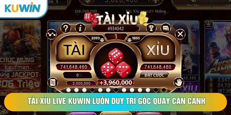 Tài xỉu live KUWIN luôn duy trì góc quay cận cảnh Tài xỉu live KUWIN luôn duy trì góc quay cận cảnh